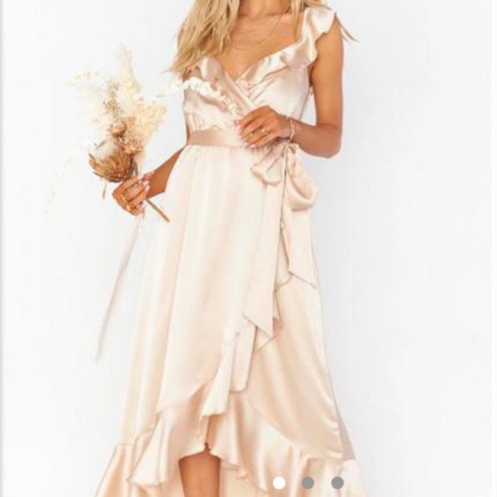 Show me you Mumu Samantha Ruffle Wrap Dress